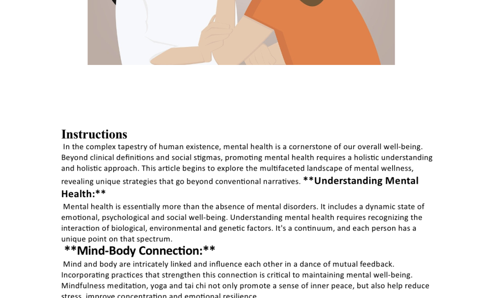 andquot;Promoting Mental Well-Being: Holistic Journey to Human Mental Healthandquot;