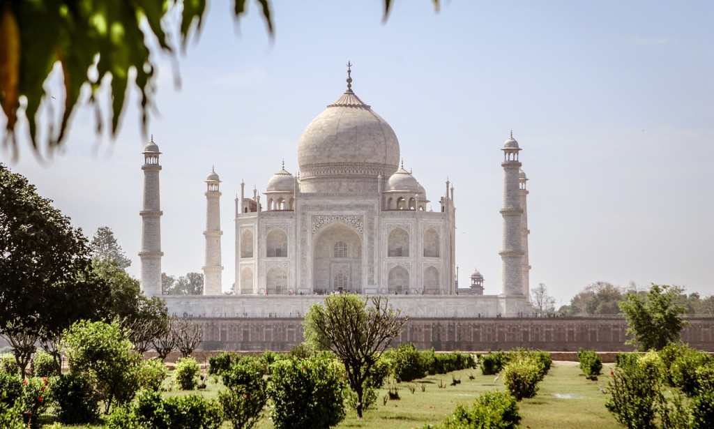 **A Glimpse into the Timeless Majesty of the Taj Mahal in Agra**