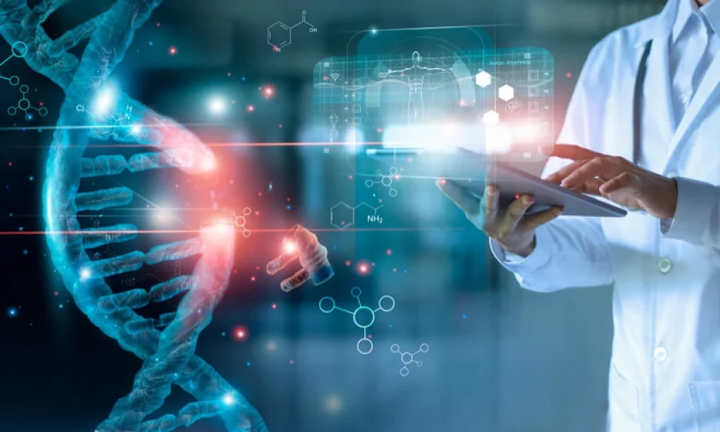 possibilities in cryptography, streamlining, and material science. 4. **Biotechnology and Genomics:*