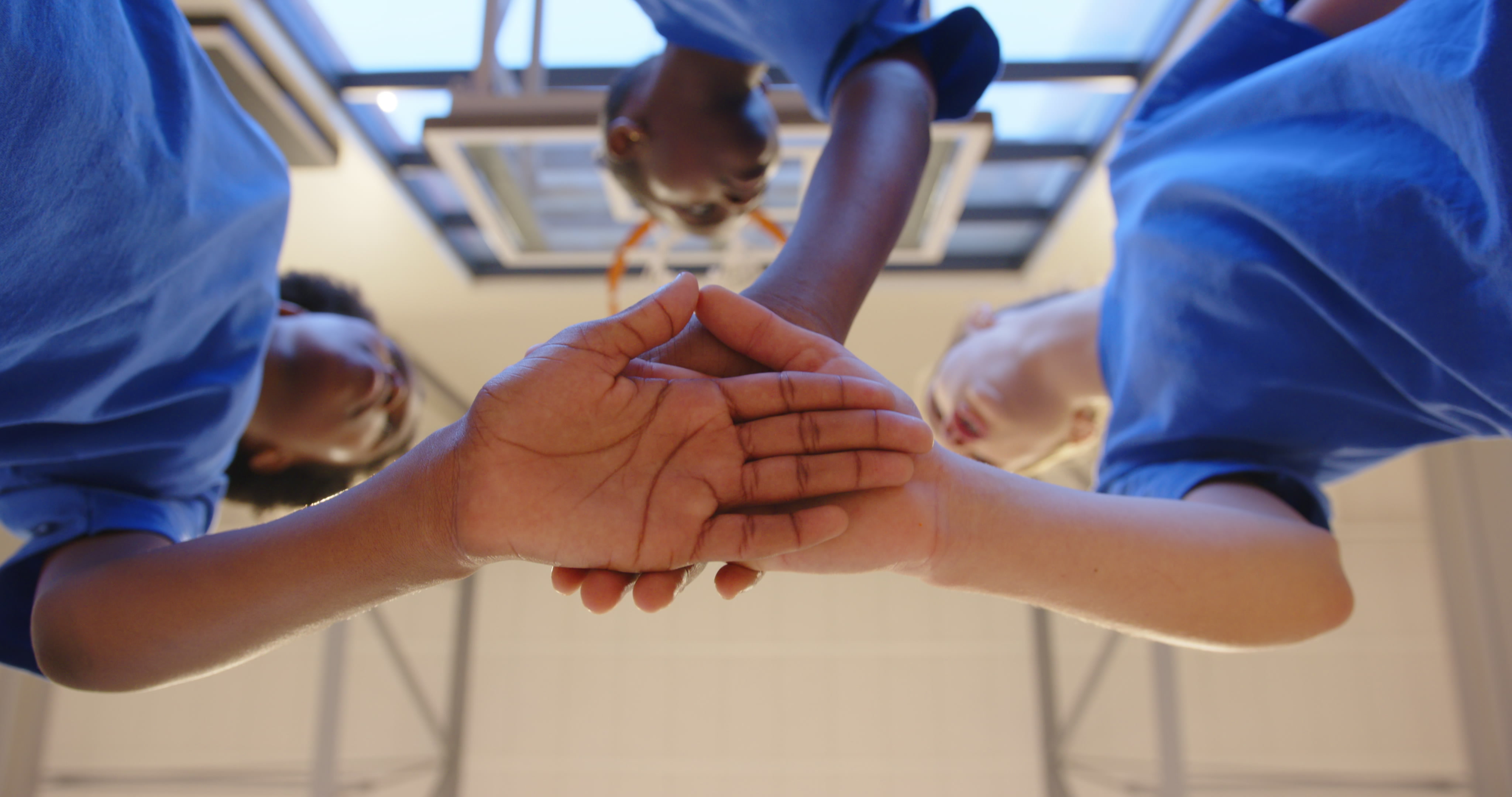 Group of athletes celebrating teamwork and success in a sports event, highlighting unity, discipline, and healthy competition