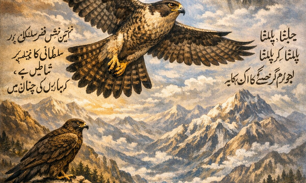 اقبال کا شاہین: خودی اور آزادی اور  بلند پروازی کی علامت