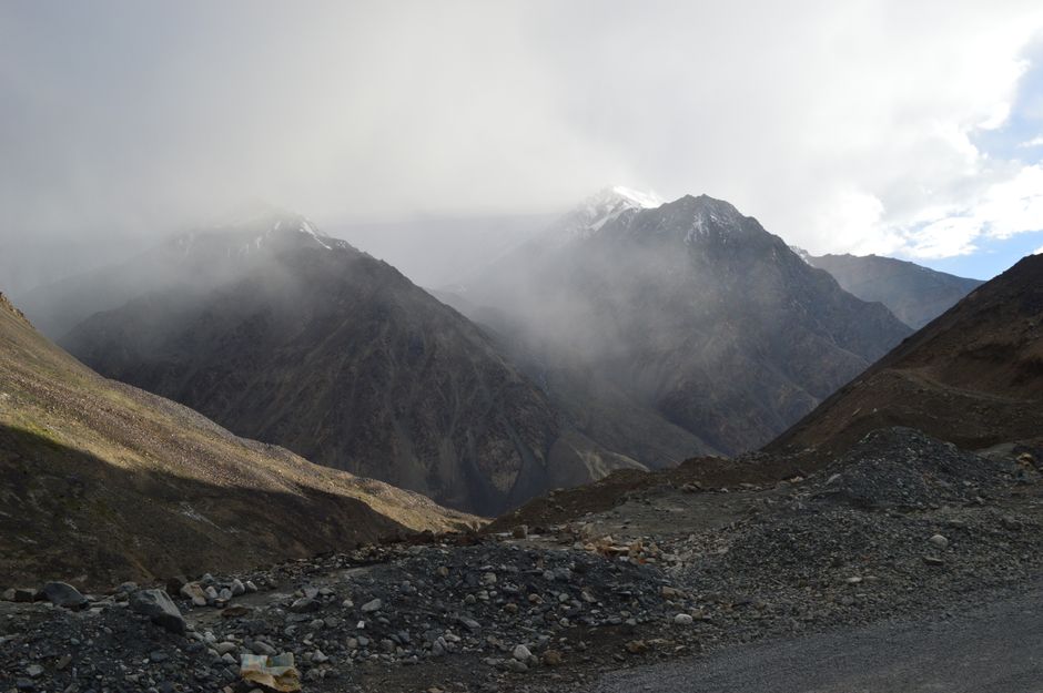 Scenic view of mist-covered mountains in Pakistan, capturing the serene natural beauty.