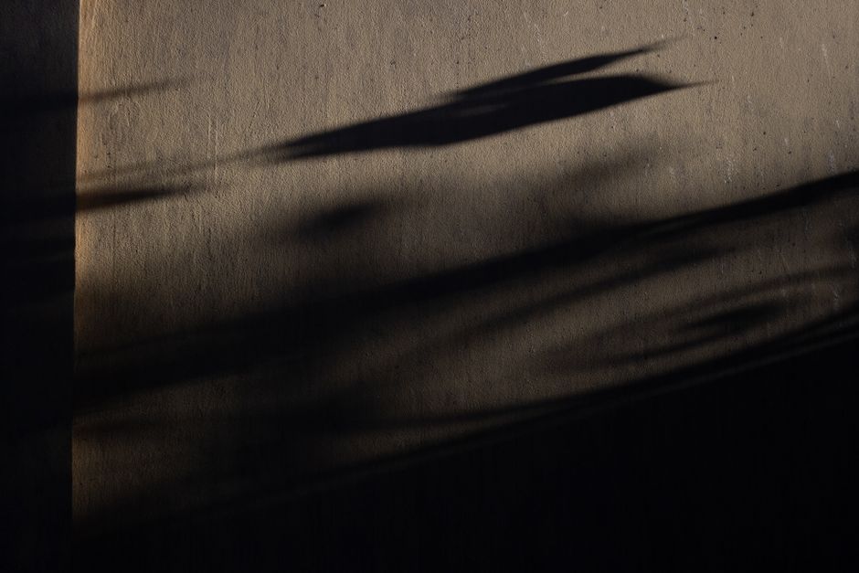 Intriguing abstract shadows on a concrete wall, capturing light and texture contrast.