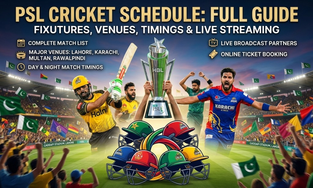 PSL Schedule: Complete Match Fixtures & Live Streamingat