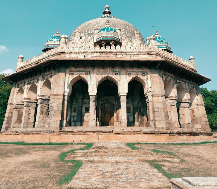 Capture of Safdarjung Tomb in Delhi showcasing stunning architecture and detailed stonework.