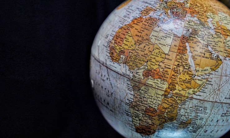 Seven continents of the globe