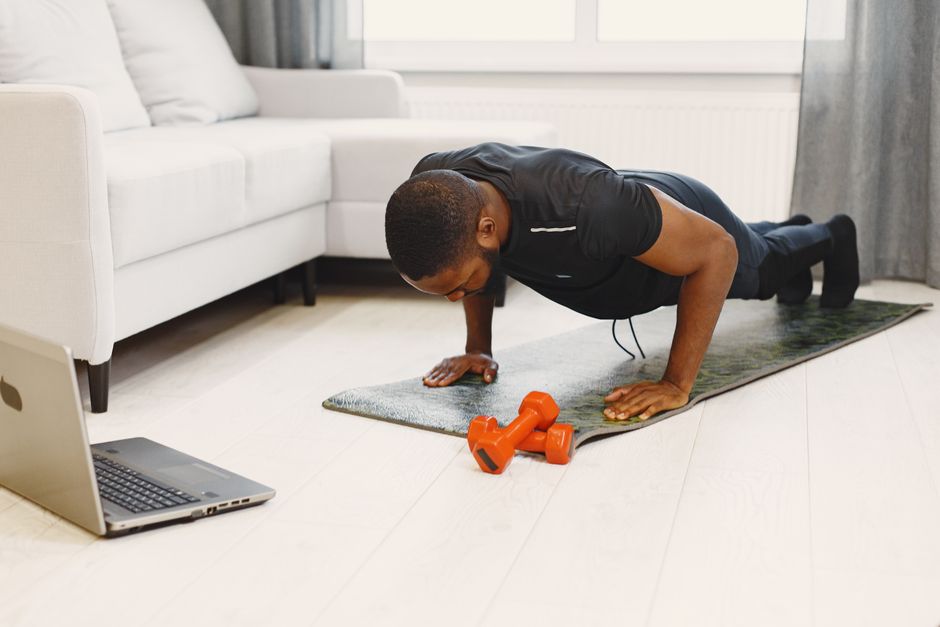 Push up exercise Push up exercise in home