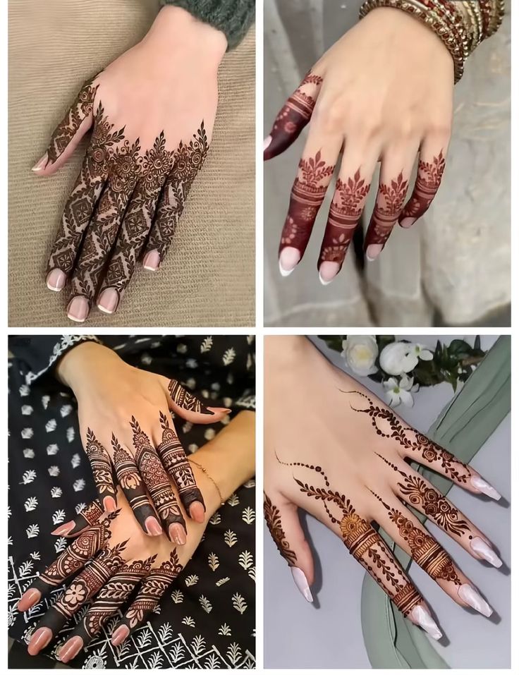 Ye sab say asan fingers designs hain